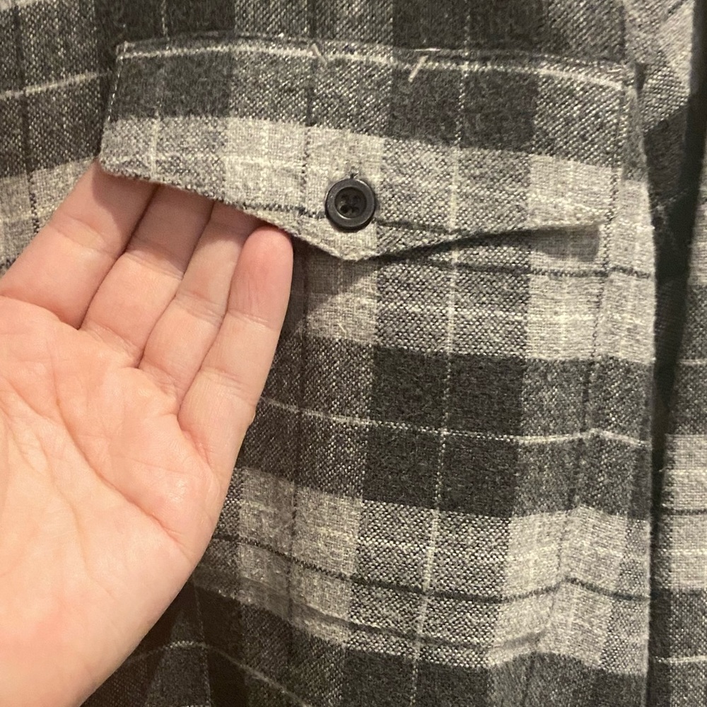 Black Apple Button Down Flannel - image 8